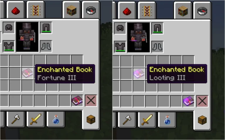 Can you put looting on an axe