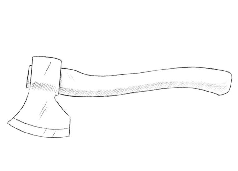 How to draw an axe