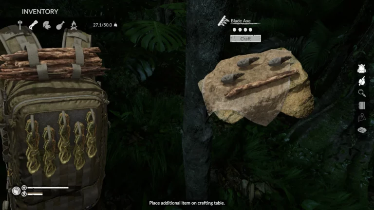 how to make an axe in green hell