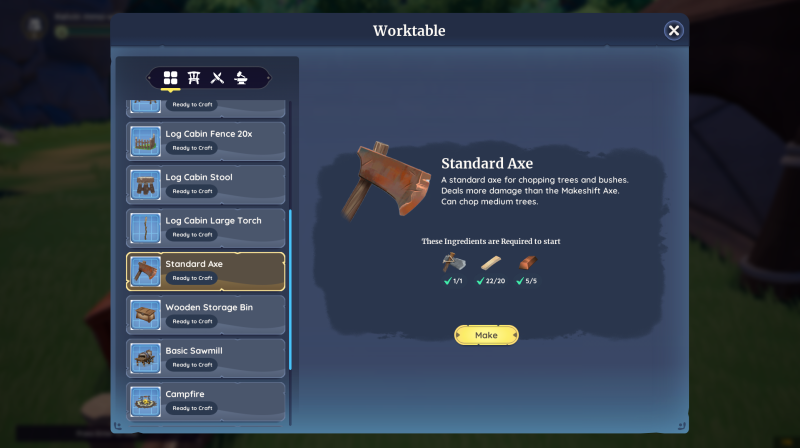how to upgrade axe palia