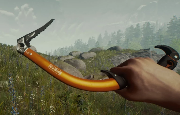 how to get the climbing axe in the forest